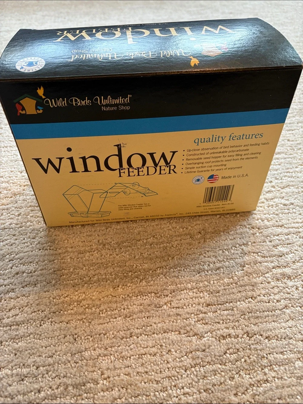 Wild Birds Unlimited Window Feeder - Clear Plastic 3/4 quart